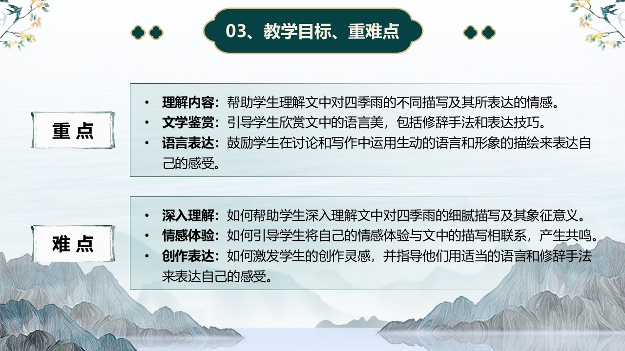 《雨的四季》说课课件第6页预览图