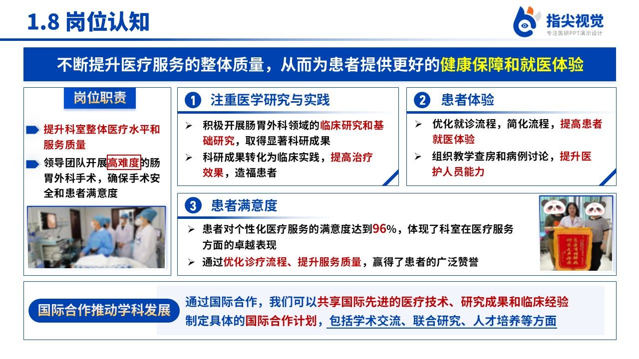 081期-武汉大学肠胃外科科室主任述职答辩(蓝色)第10页预览