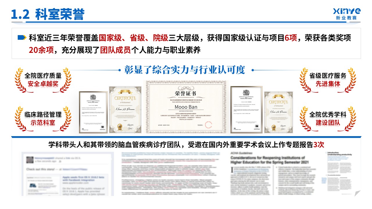 科室汇报（神经外科-蓝色）第4页预览图