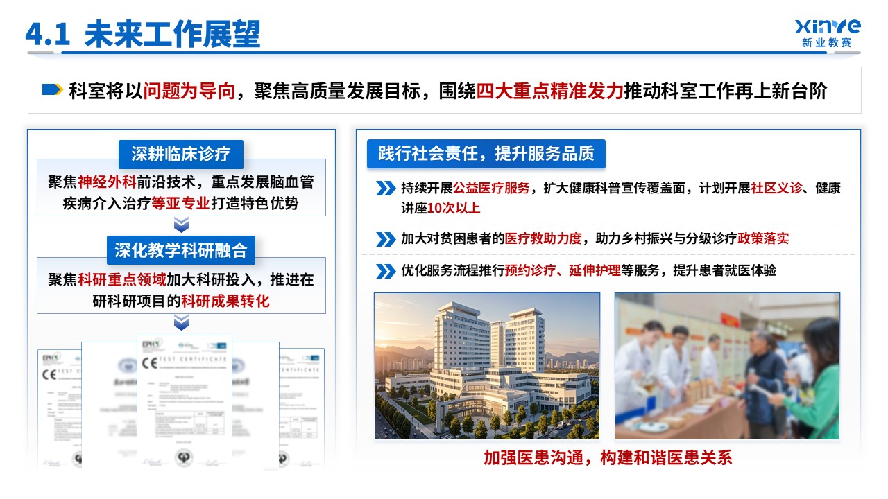 科室汇报（神经外科-蓝色）第11页预览图