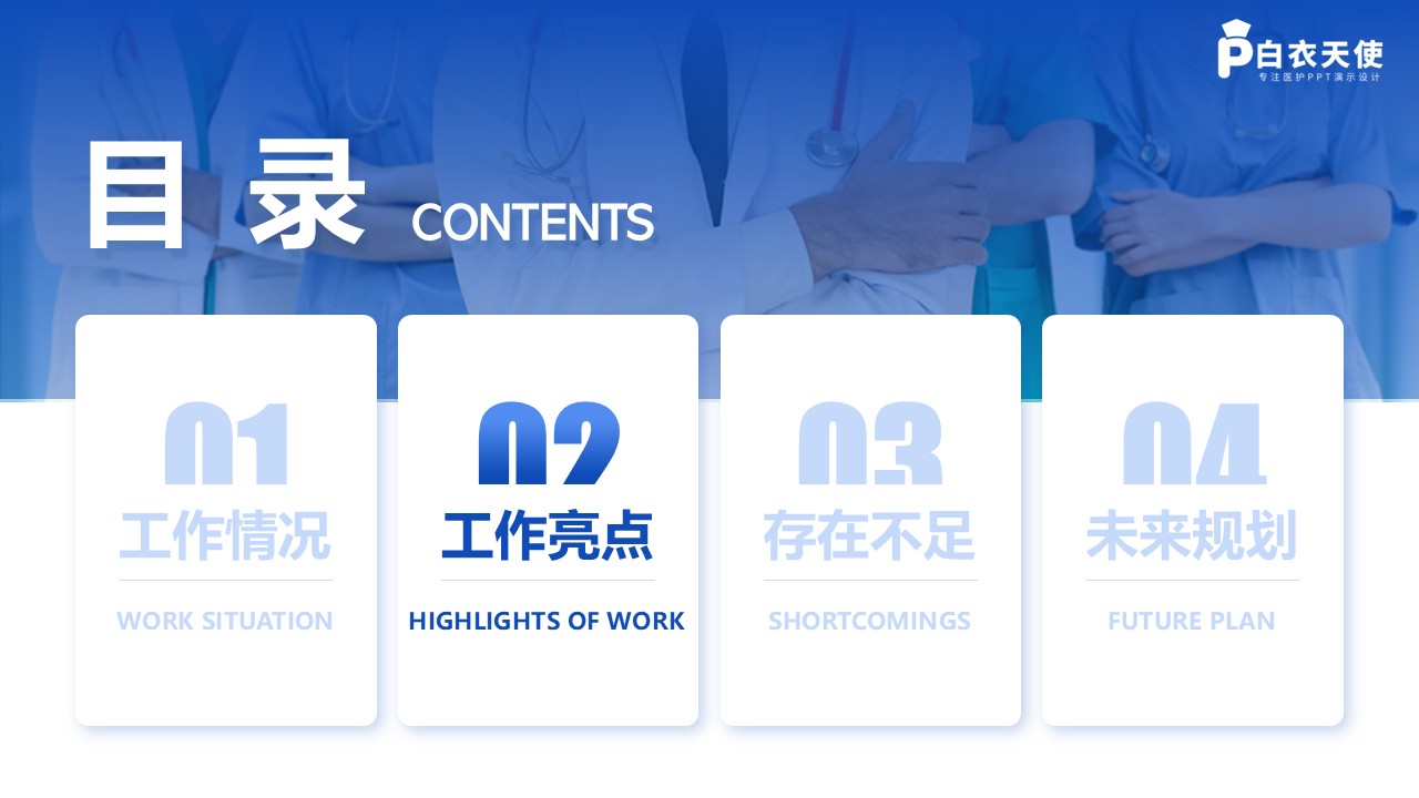 219期-护士长年终汇报（蓝色）第5页预览