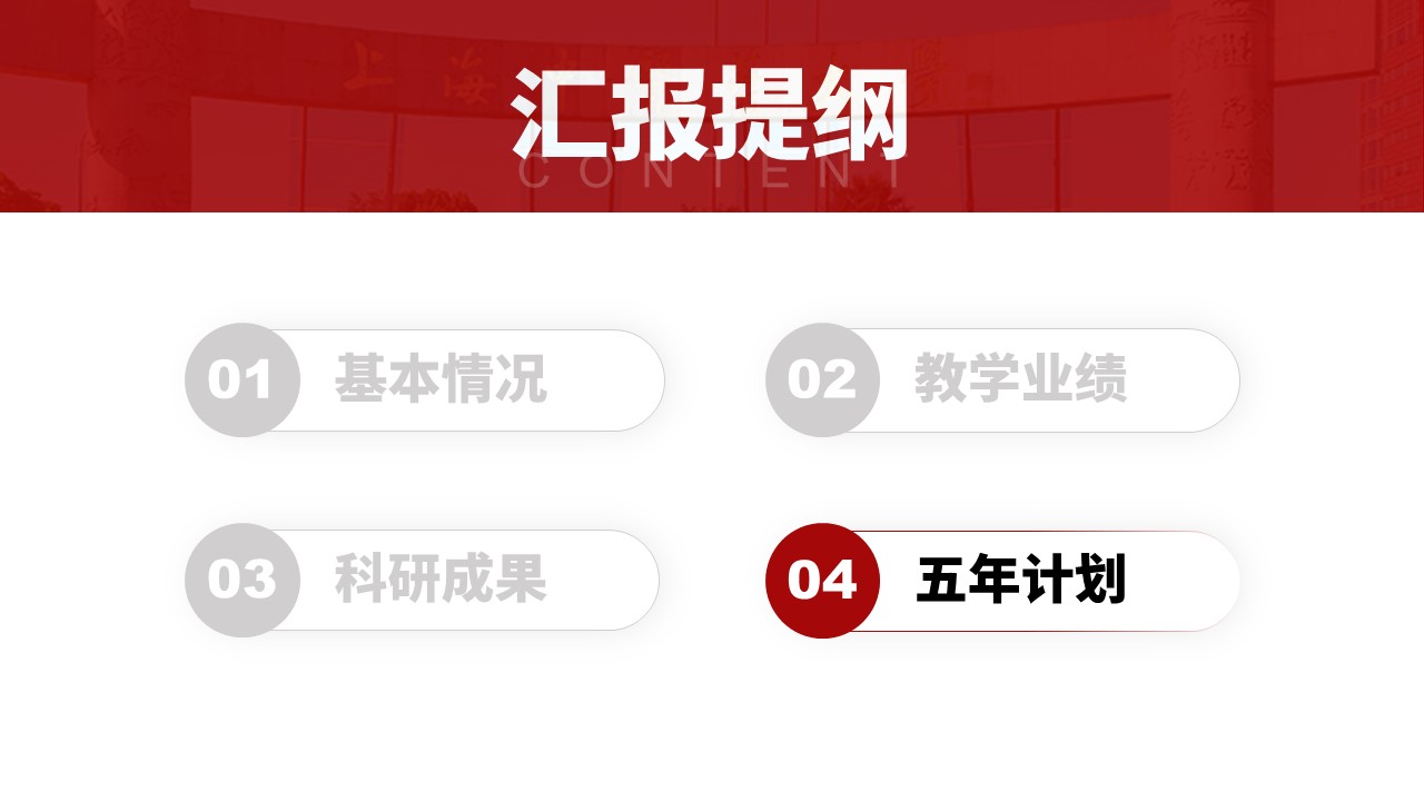 教授职称答辩（医学老师 红色）第15页预览图