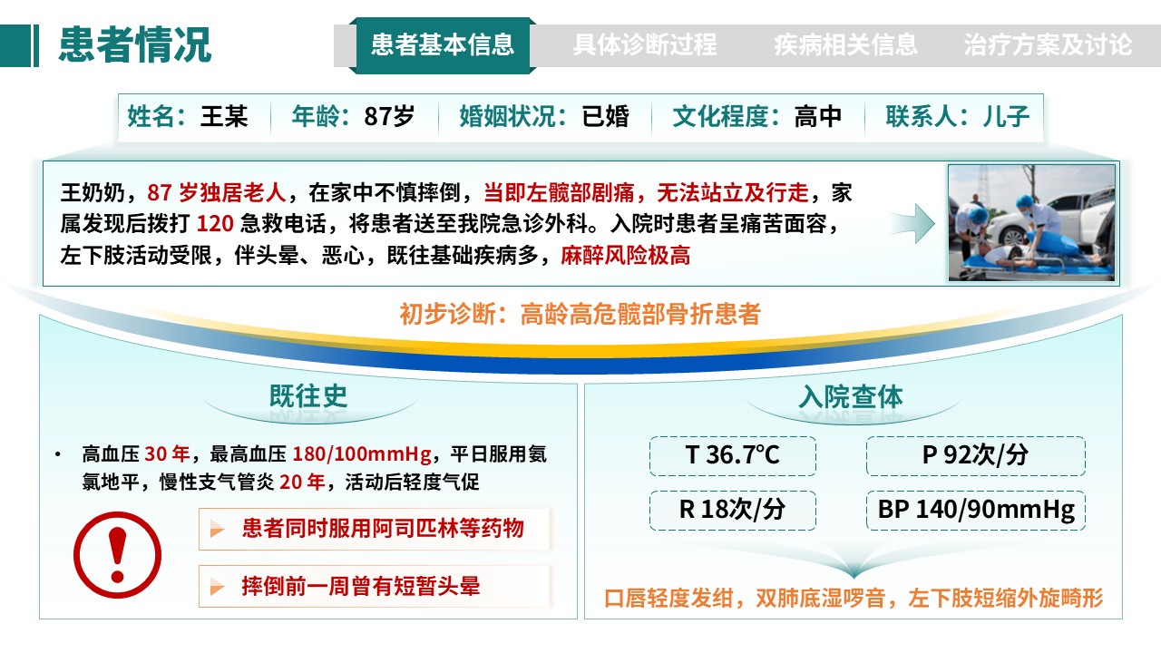 338期-病例汇报-一例高龄患者髋部骨折手术的麻醉管理第3页预览