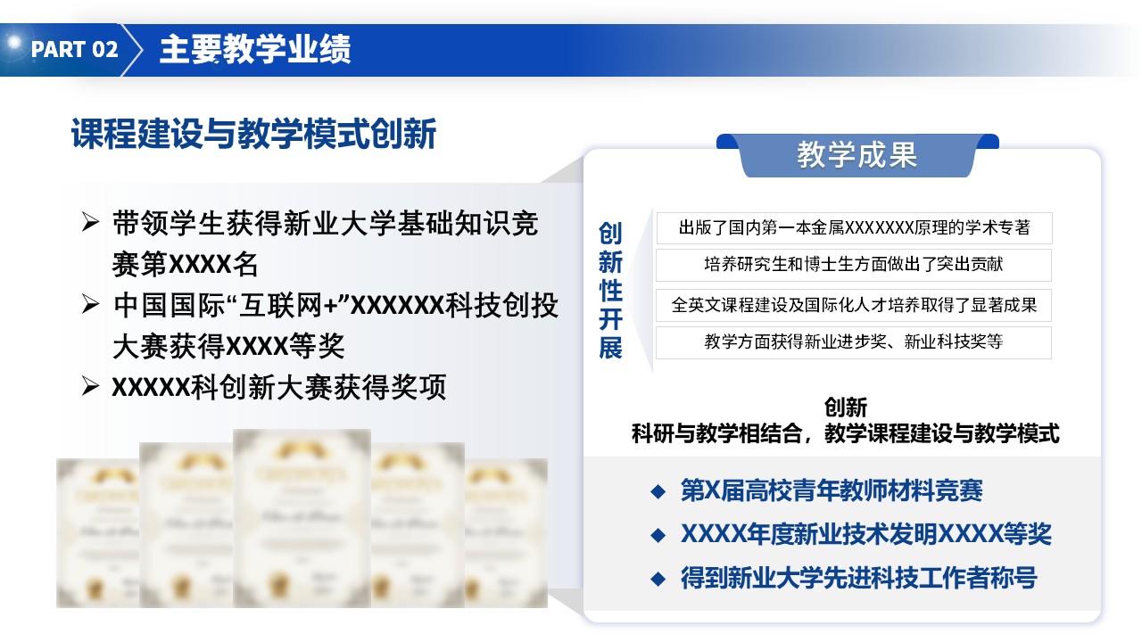 教授职称答辩（粉末冶金耦合等离子 蓝色）(1)第6页预览图