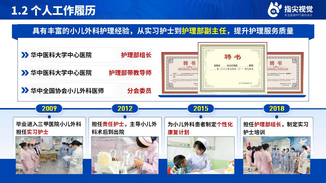 085期-小儿外科主管护师述职答辩（蓝色）第4页预览