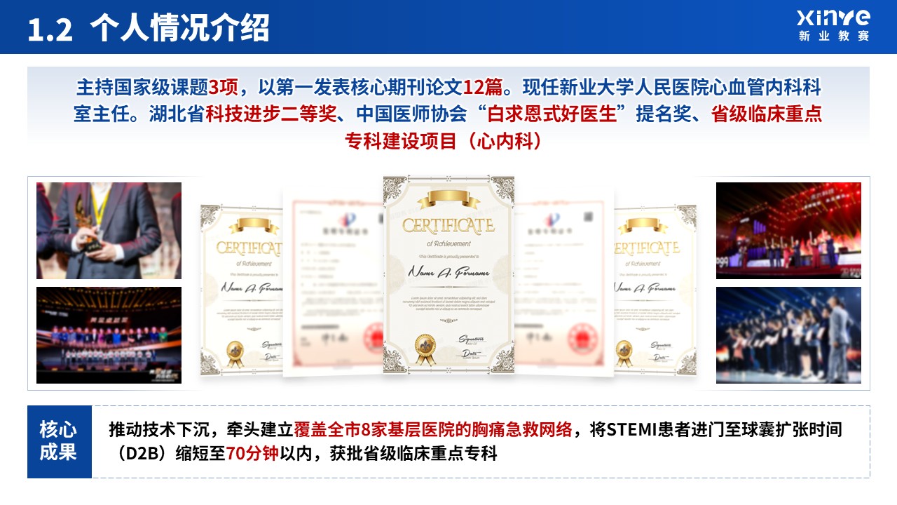 副院长竞聘汇报（临床科室主任-蓝色）第4页预览图