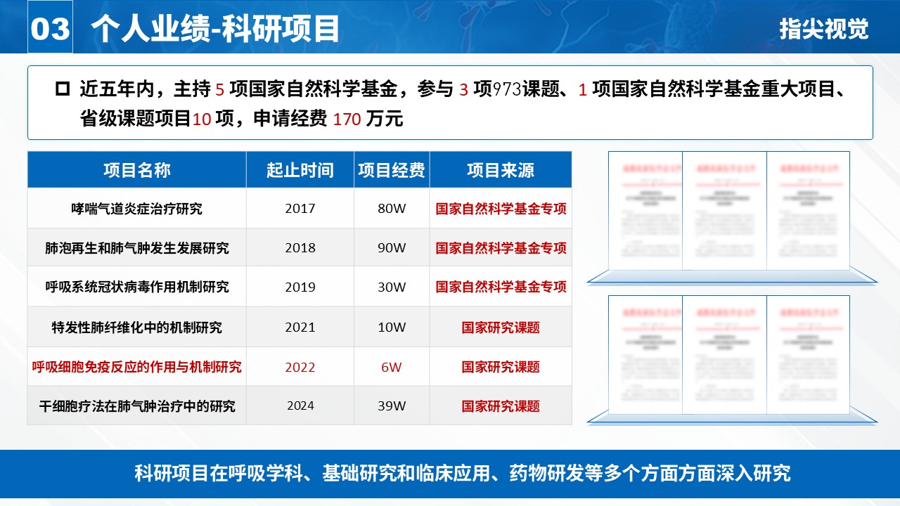 025期-呼吸内科科室主任述职答辩（蓝色）第5页预览