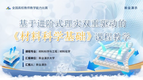 《基于进阶式理实双重驱动的《材料科学基础》课程教学》教学能力大赛(动画版)