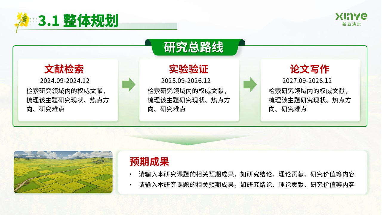 博士研究生申请纯模板(油菜花绿色)第19页预览图