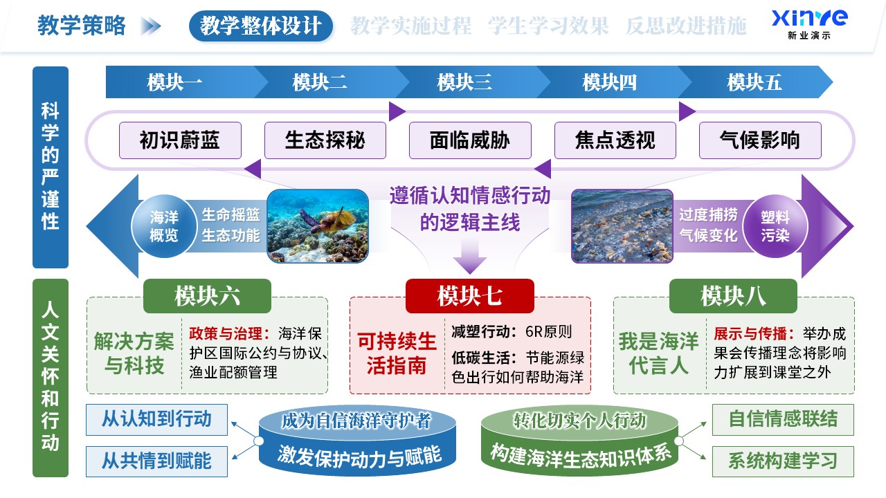 教学实施报告（海洋生态科普-蓝绿紫）第3页预览图