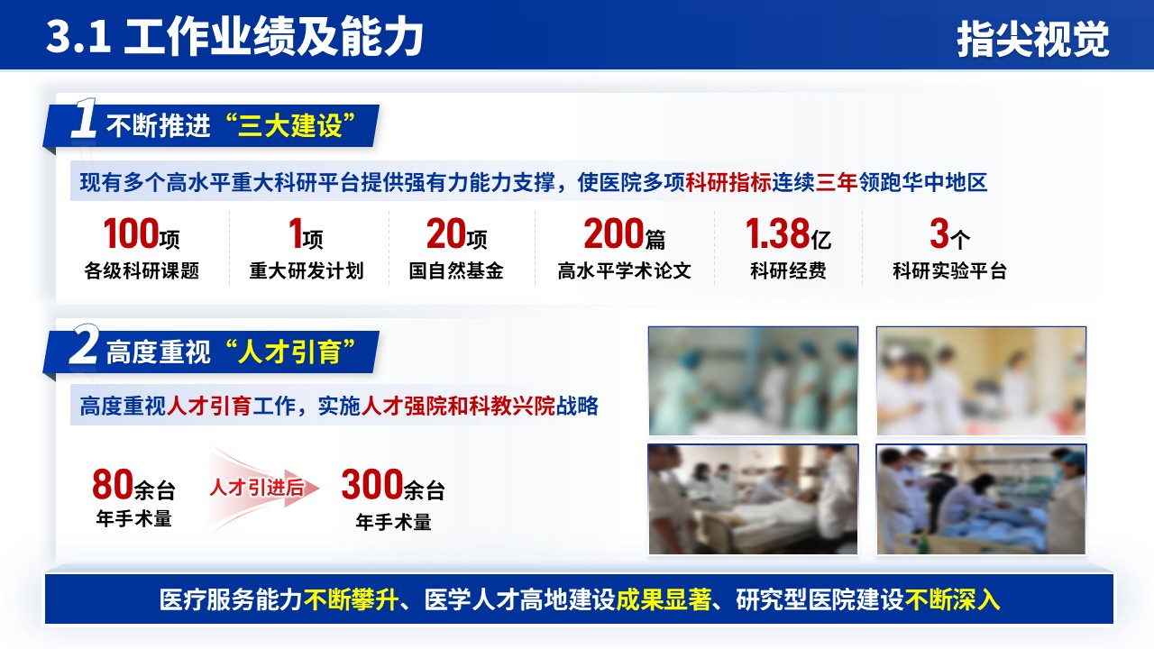 032期-华中医科大学医院院长竞聘汇报（蓝色）第8页预览