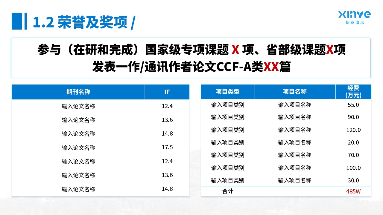 博士研究生申请纯模板(蓝色)第5页预览图