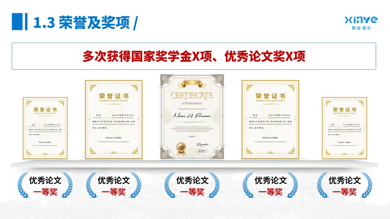 博士研究生申请纯模板(蓝色)第6页预览图