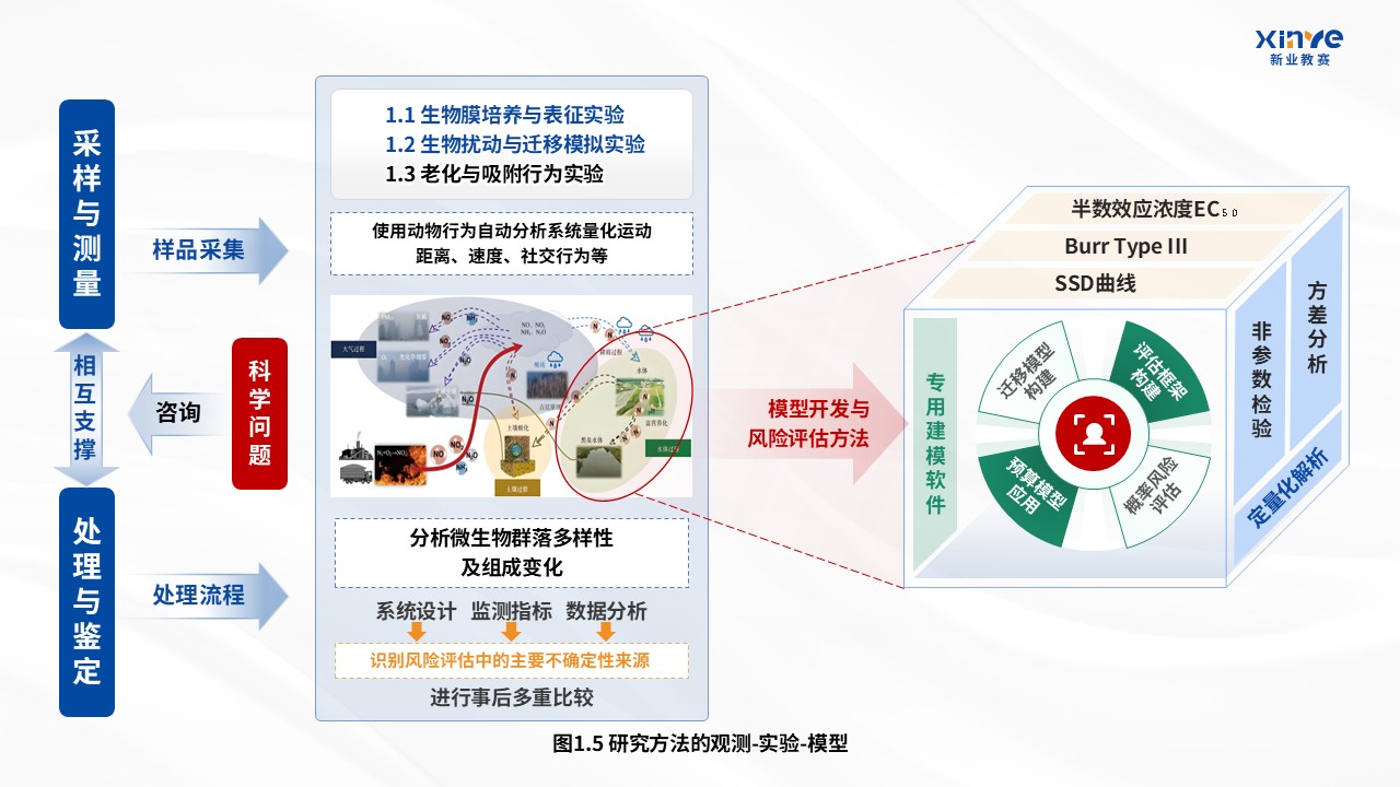 42-1科研架构图（微塑料在淡水生态系统中的迁移规律及生态风险评估-蓝绿）第5页预览图