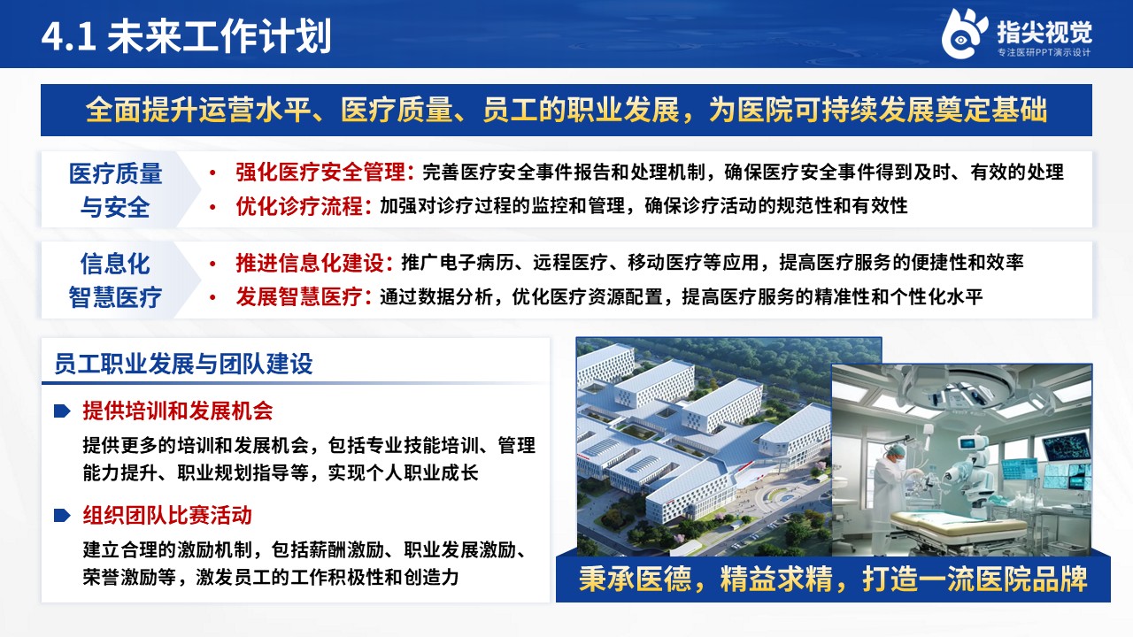 080期-武汉市第一人民医院院长述职答辩（蓝色）第11页预览