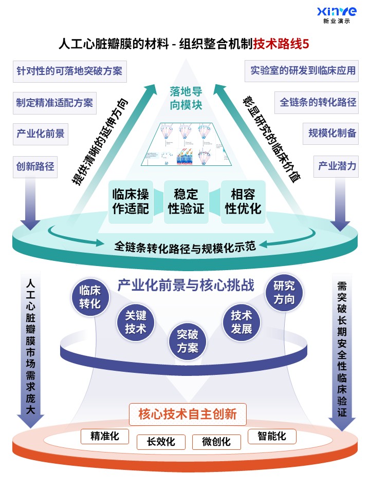 71-2科研架构图（人工心脏瓣膜的整合机制-紫绿橙）第5页预览图