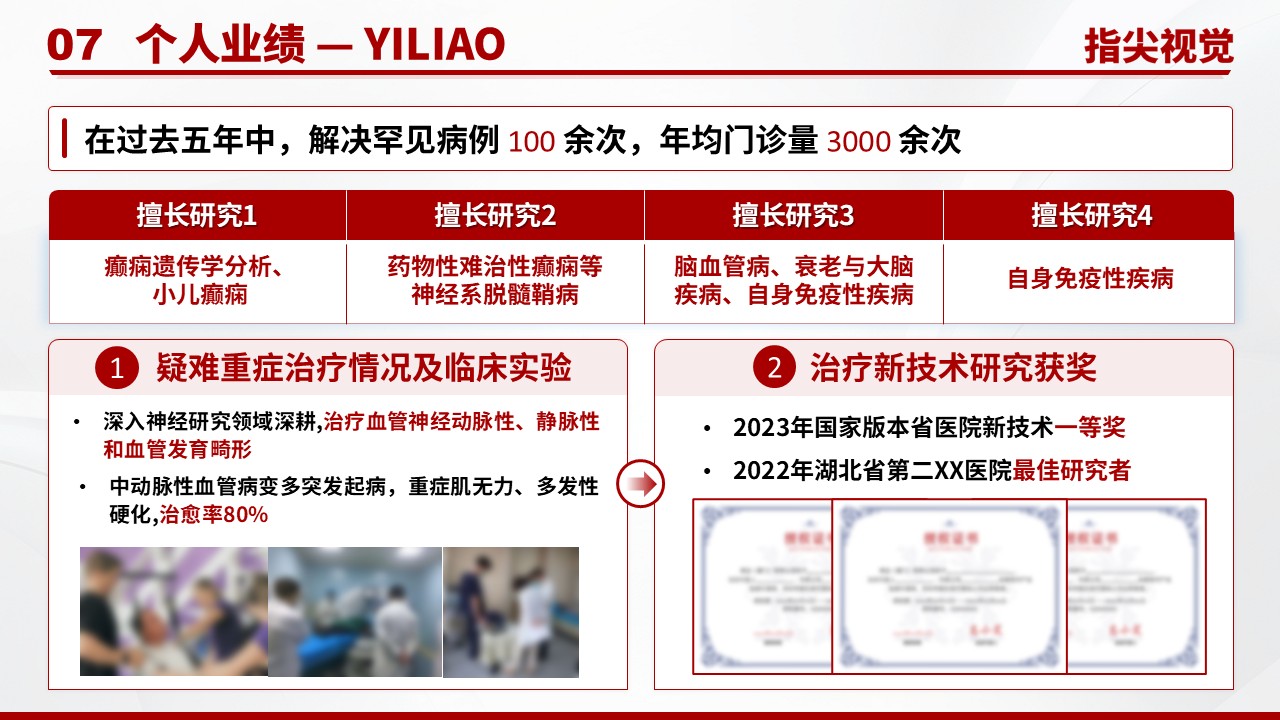 01期-神经内科主任竞聘汇报（红色）第9页预览