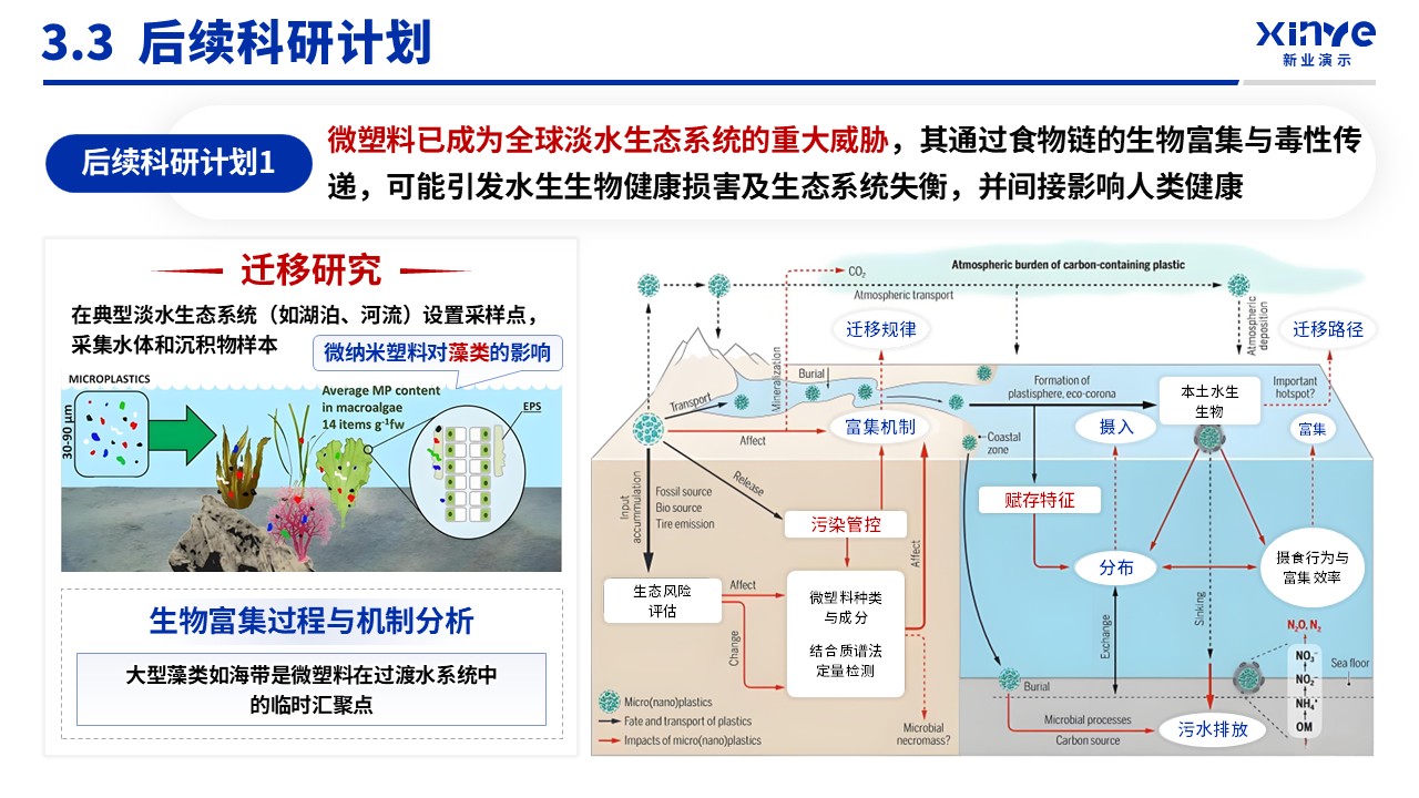 博士入学申请答辩（淡水食物链-蓝色）第13页预览图