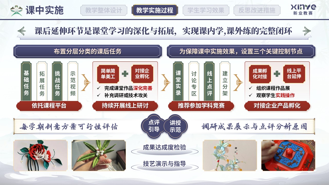 教学实施报告（非遗艺术现代设计教学—紫红绿）第6页预览图