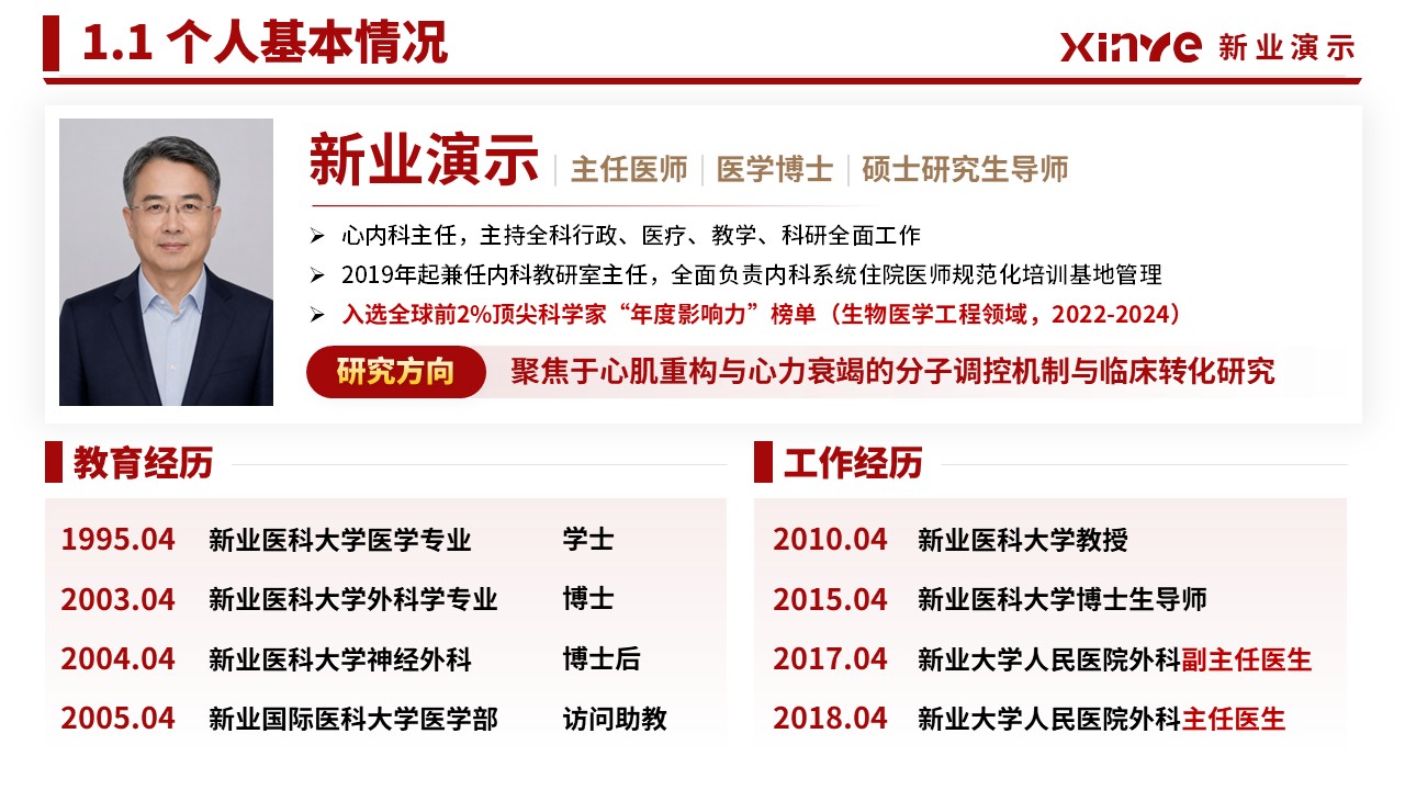 副院长竞聘汇报(心肌重构-红色）第3页预览图