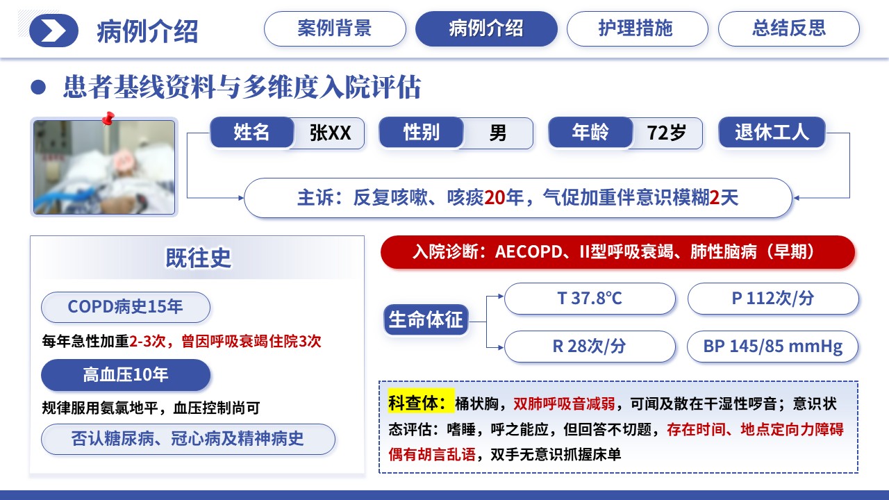 515期-护理个案-一例COPD合并谵妄患者非计划性拔管的护理个案第7页预览