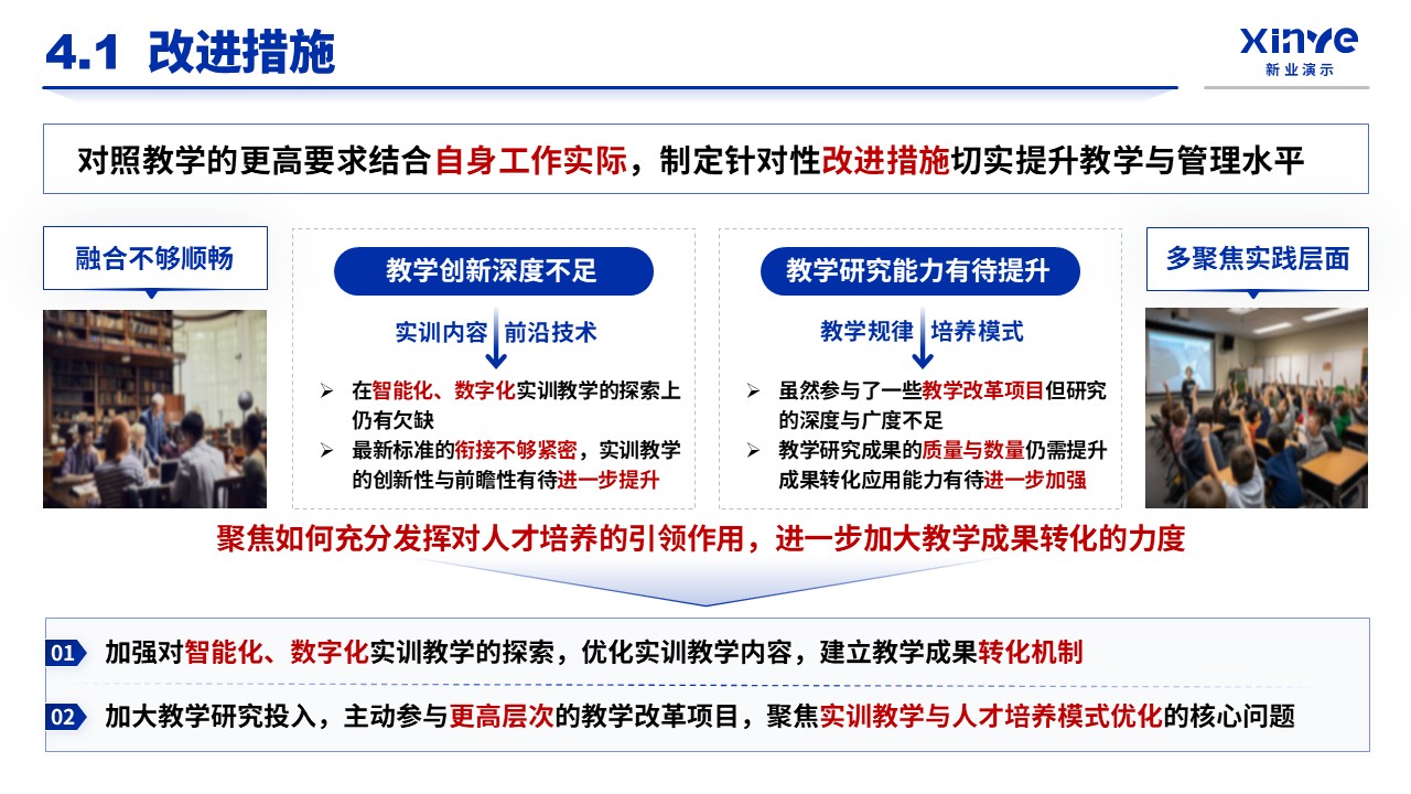 教师职称答辩(实训教学与人才培养模式优化-蓝色)第14页预览图
