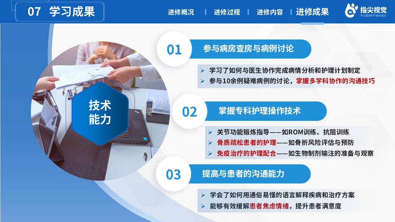 122期-专科护士进修汇报（蓝色）第10页预览