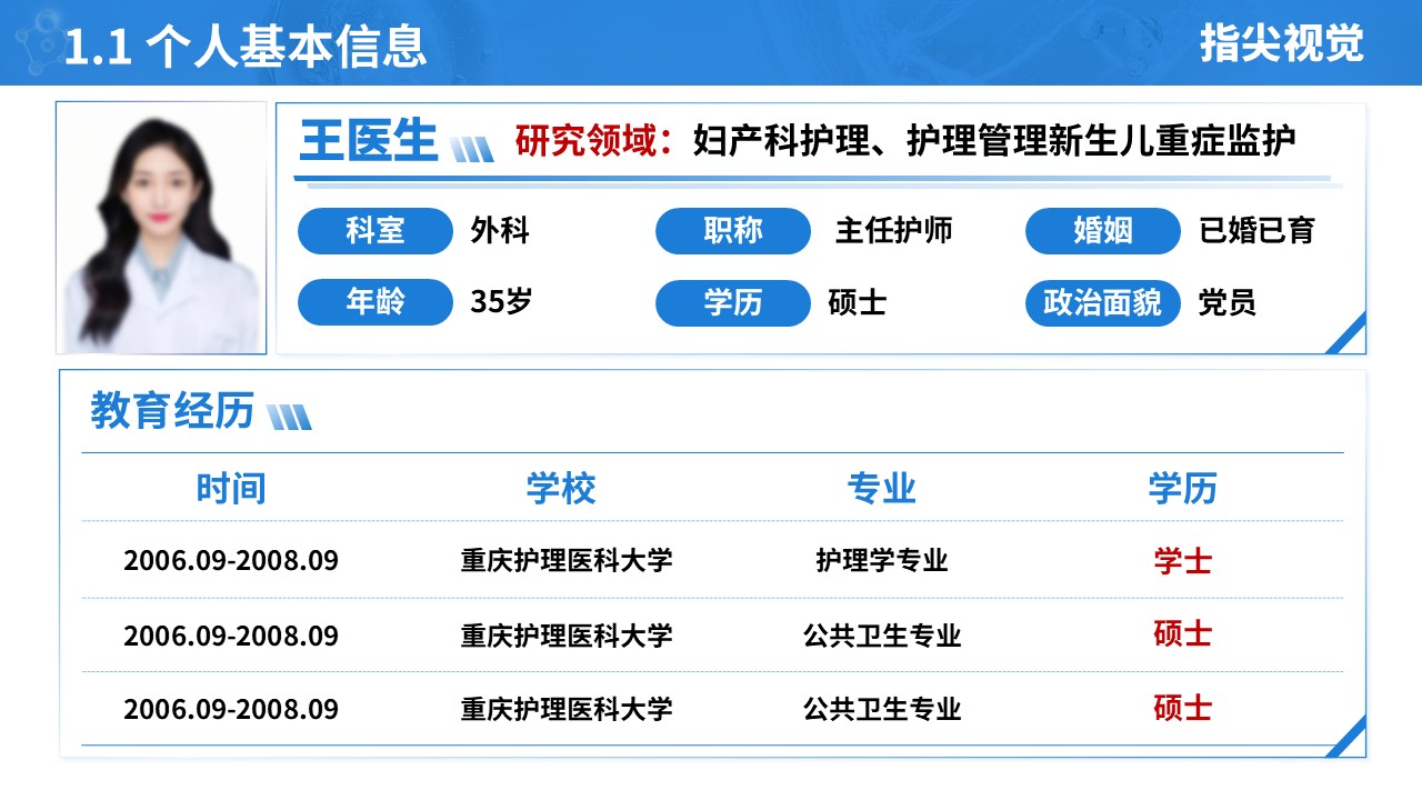 039期-护士长述职答辩（淡蓝色）第3页预览