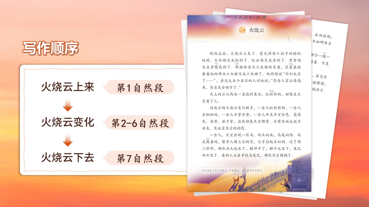 三年级下册第七单元《火烧云》第16页预览图