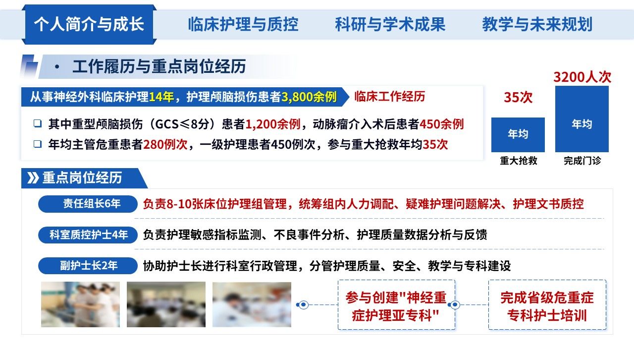 446期-竞聘述职-副主任护师职称晋升答辩汇报第5页预览