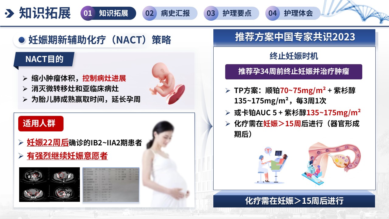 382期-疑难病例讨论-一例妊娠期宫颈癌（IIA2期）新辅助化疗期间的护理第5页预览