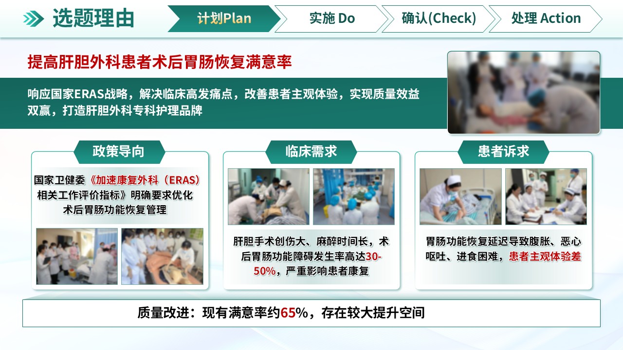 277期-品管圈-提高肝胆外科患者术后胃肠恢复满意率第5页预览
