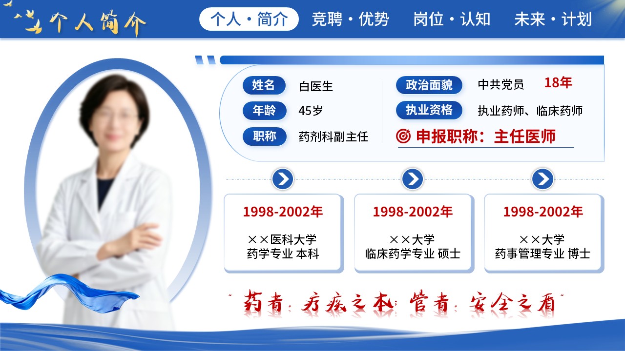 470期-竞聘述职-药剂科主任竞聘第3页预览