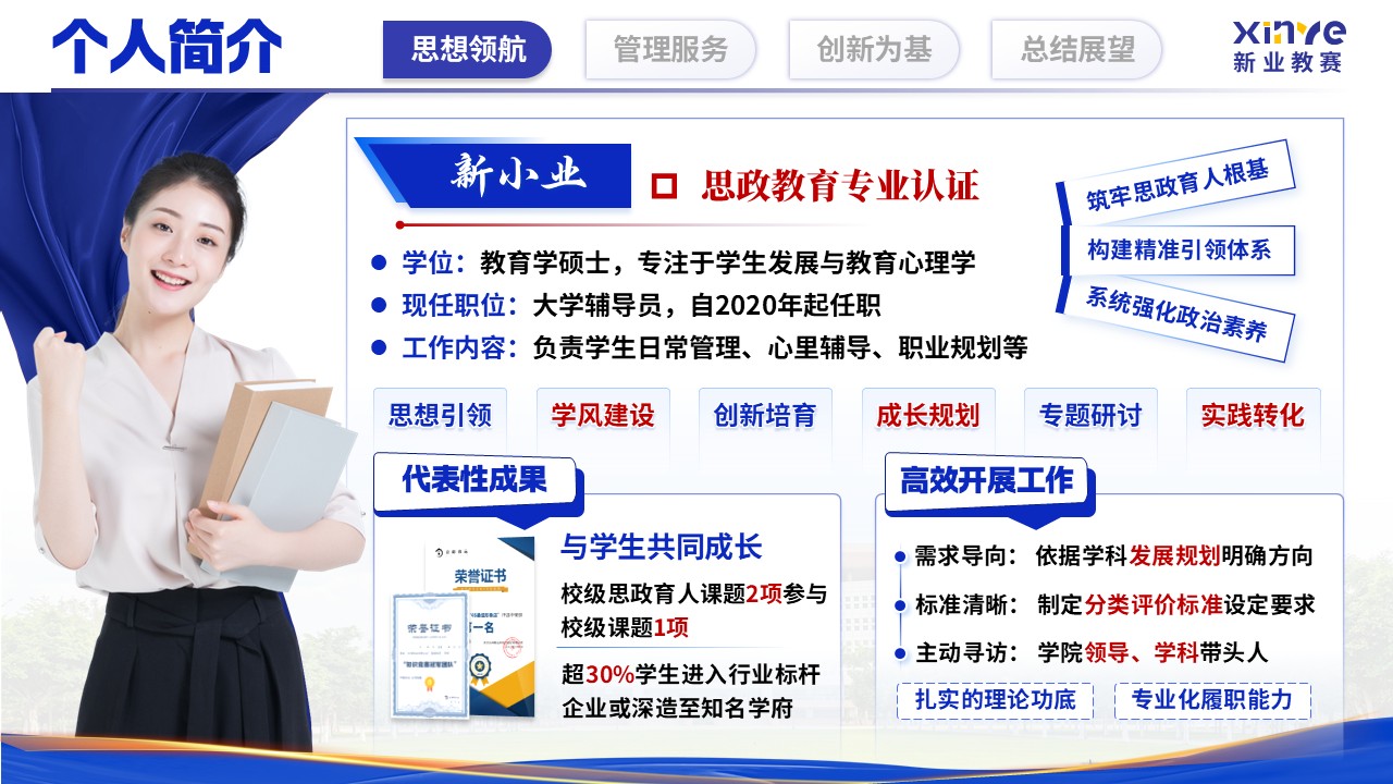 《立德树人 履职尽责》辅导员年度述职汇报第3页预览图