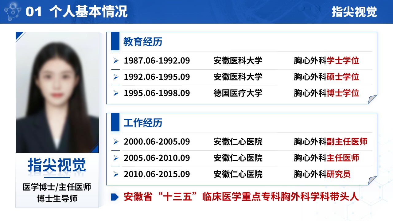 016期-安徽医科大学副院长竞聘汇报（蓝色）第3页预览