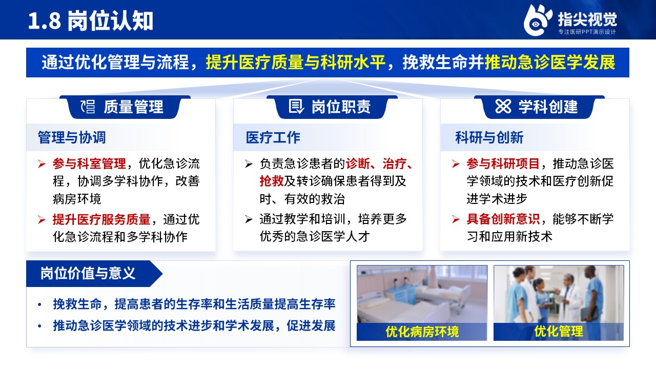 078期-急诊医学中心副主任述职答辩（蓝色）第10页预览