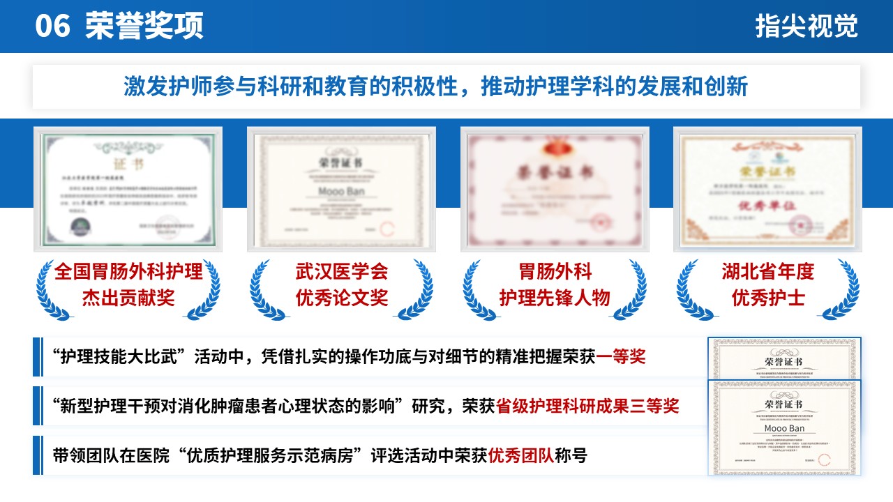 075期-肠胃外科护士长述职答辩（蓝色）第8页预览