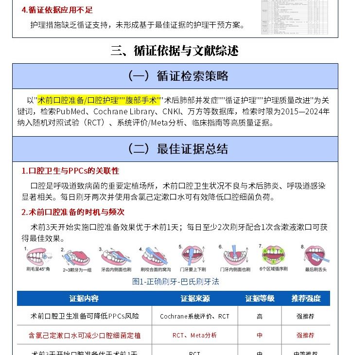 403期-质量改进申报书-循证术前口腔准备标准化方案改善腹部手术患者术后肺部并发症第2页预览