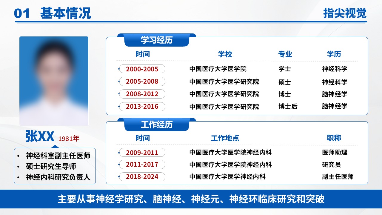 01期-神经内科主任竞聘汇报（蓝色）第3页预览