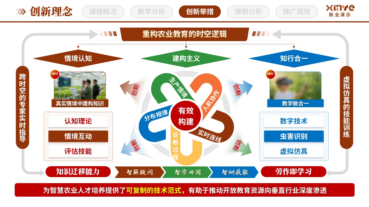 教学创新报告（田间课堂与沉浸式教学-棕绿蓝）第5页预览图