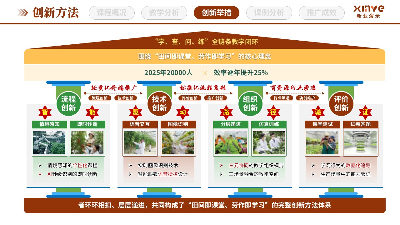 教学创新报告（田间课堂与沉浸式教学-棕绿蓝）第6页预览图