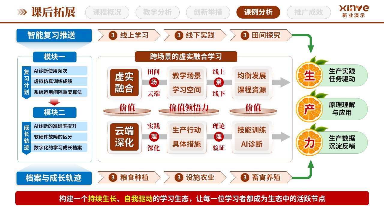 教学创新报告（田间课堂与沉浸式教学-棕绿蓝）第9页预览图