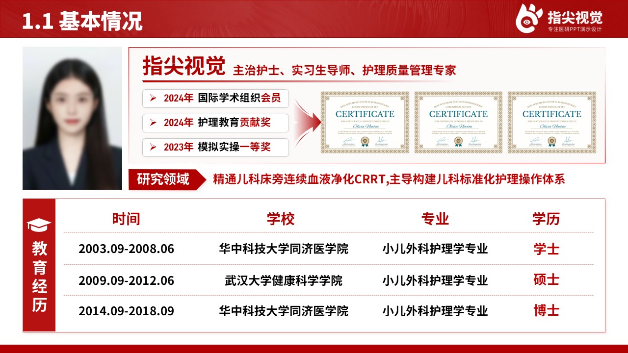 085期-小儿外科主管护师述职答辩（红色）第3页预览