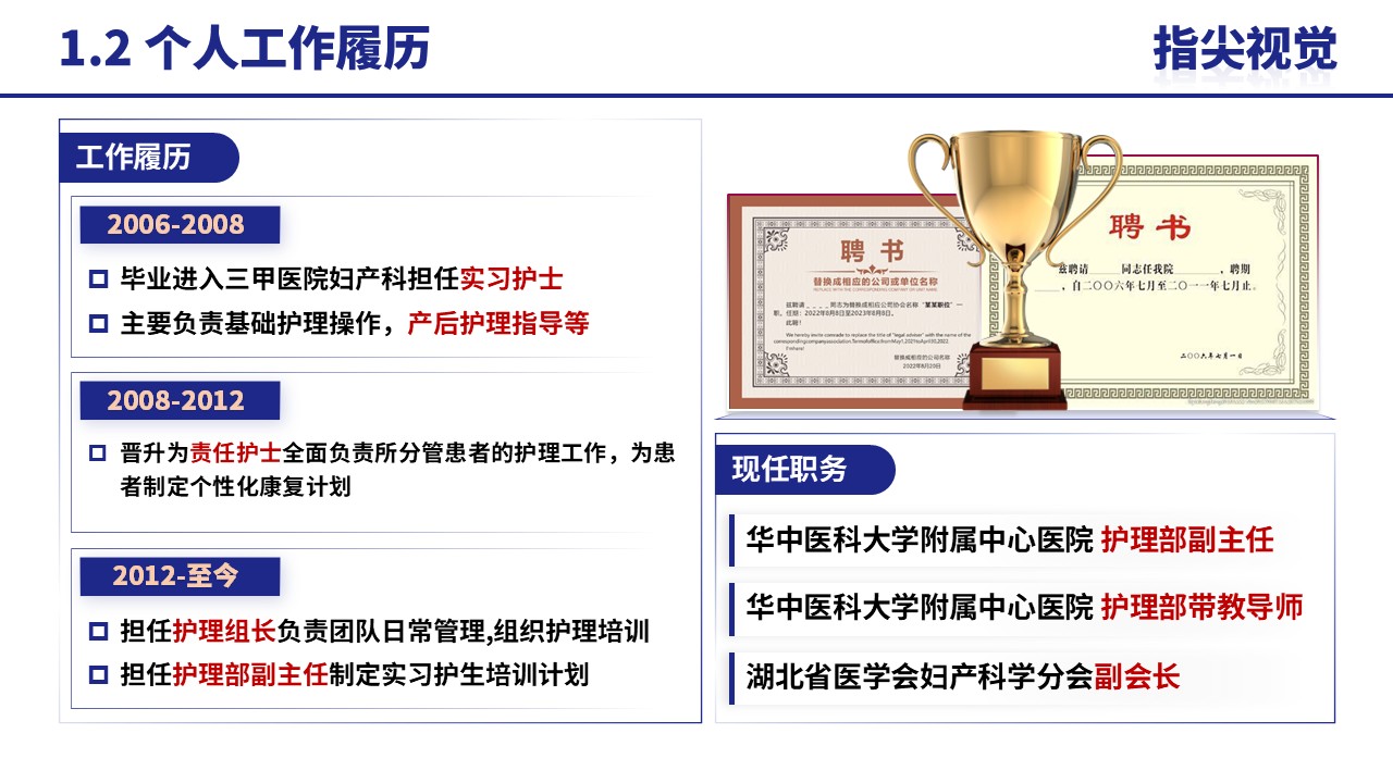 054期-护士长遴选述职答辩（蓝色）第4页预览