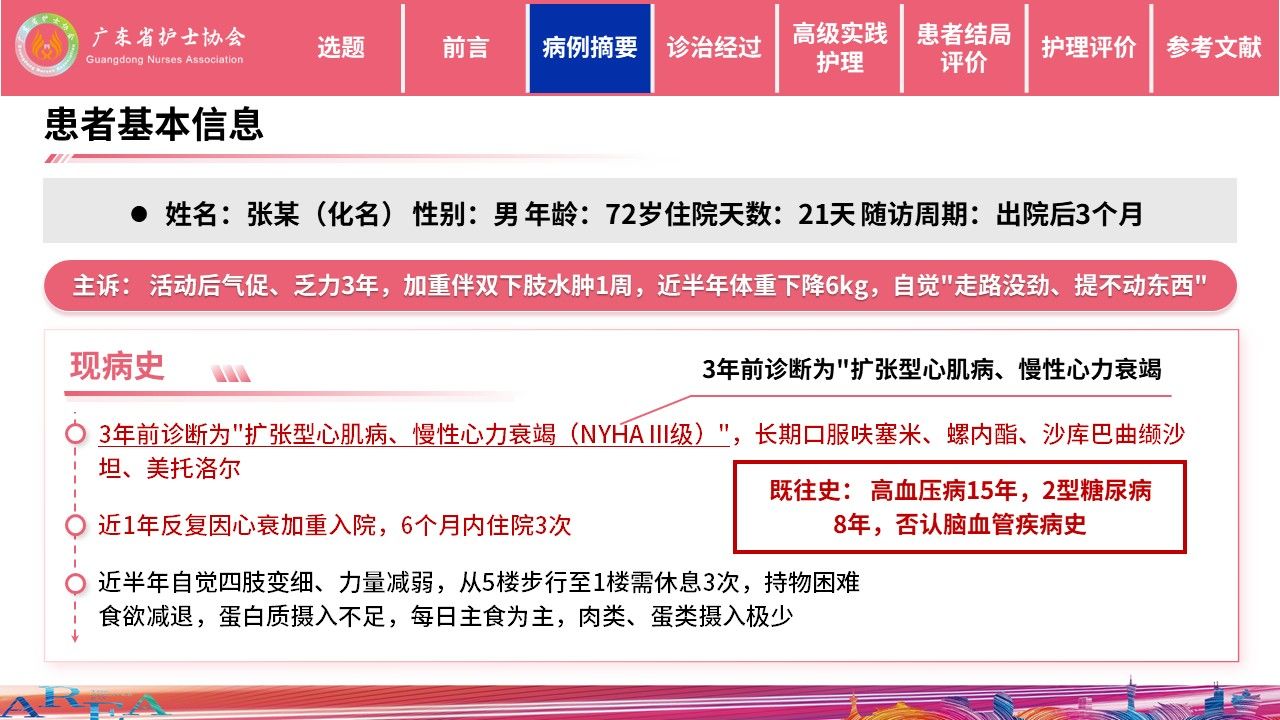 453期-护理个案-一例慢性心衰合并肌少症患者的个案照护第7页预览