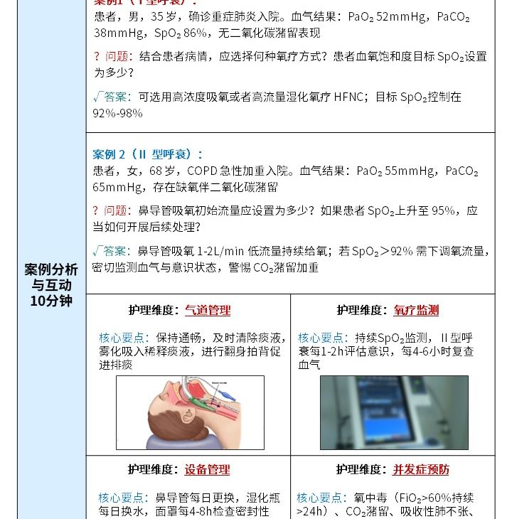 438期-《内科护理学》微课教学设计-呼吸衰竭氧疗策略与精准通气护理第8页预览