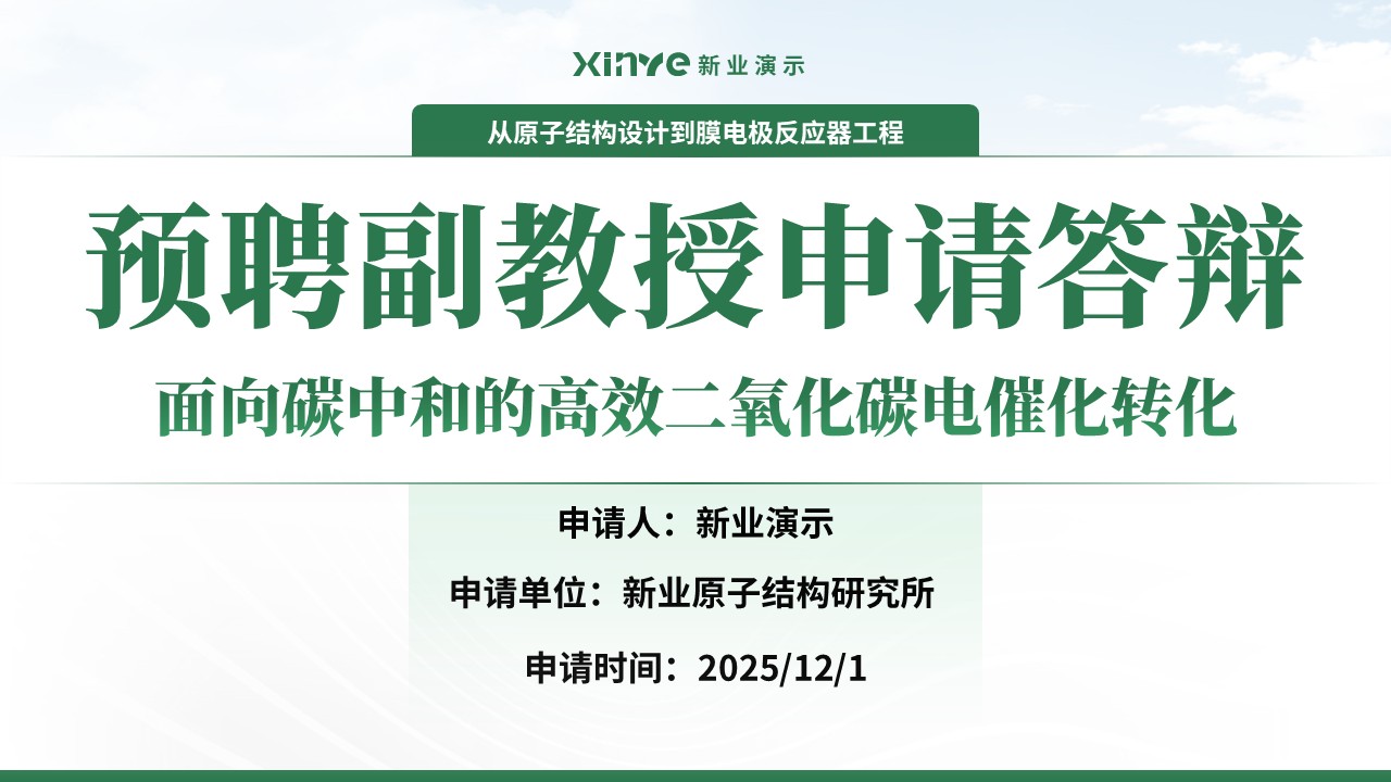 副教授职级评选(二氧化碳电催化转化)