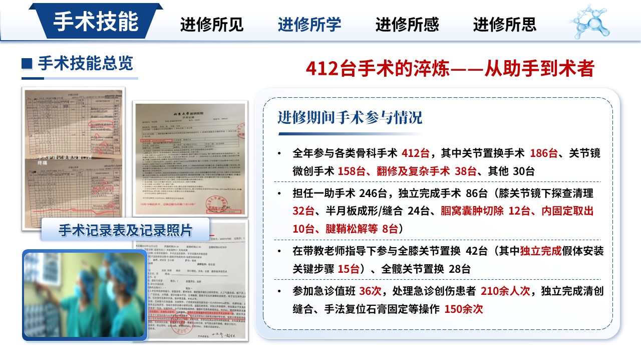463期-进修汇报-骨科进修工作汇报第10页预览