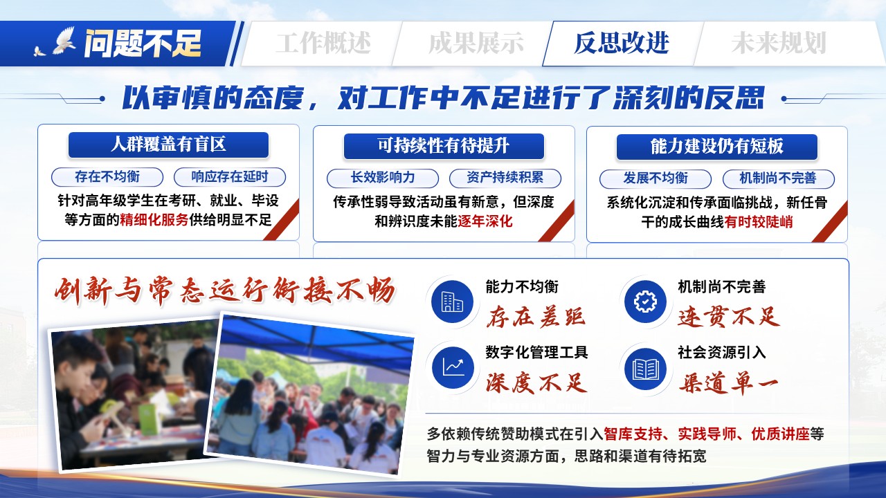 《 办实事不忘初心，担使命砥砺前行》大学生学生会述职报告第10页预览图