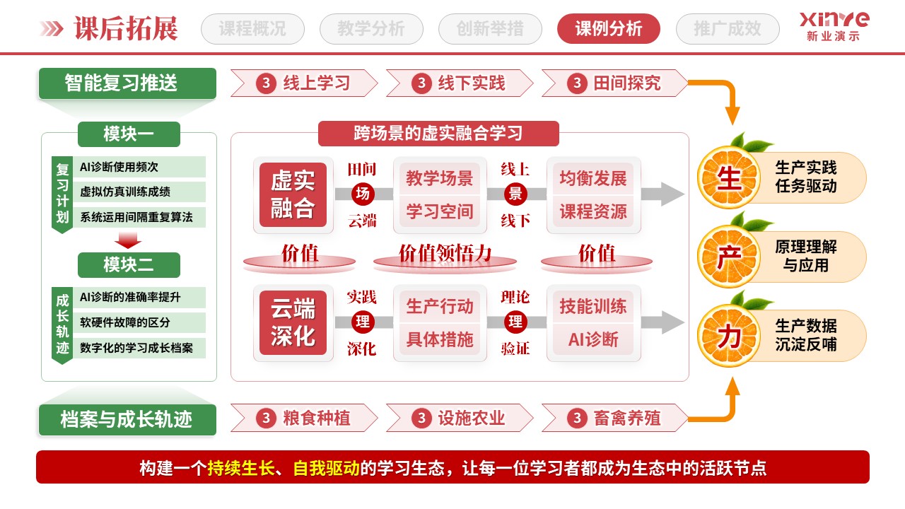 教学创新报告（田间课堂与沉浸式教学-红绿橙）第9页预览图